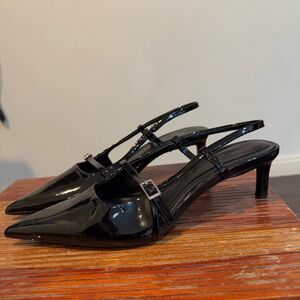 Elegant Black Slingback Heels